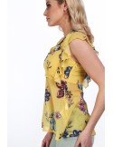 Yellow floral blouse for everyday use MP28633 - Online store - Boutique